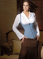 Shelf corset in chambray